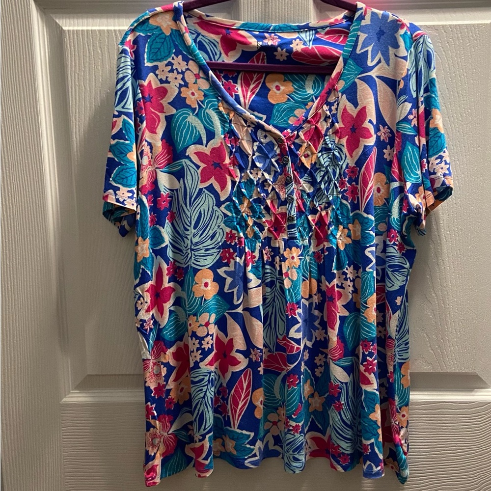 Kim Rogers Multicolor Floral Blouse
